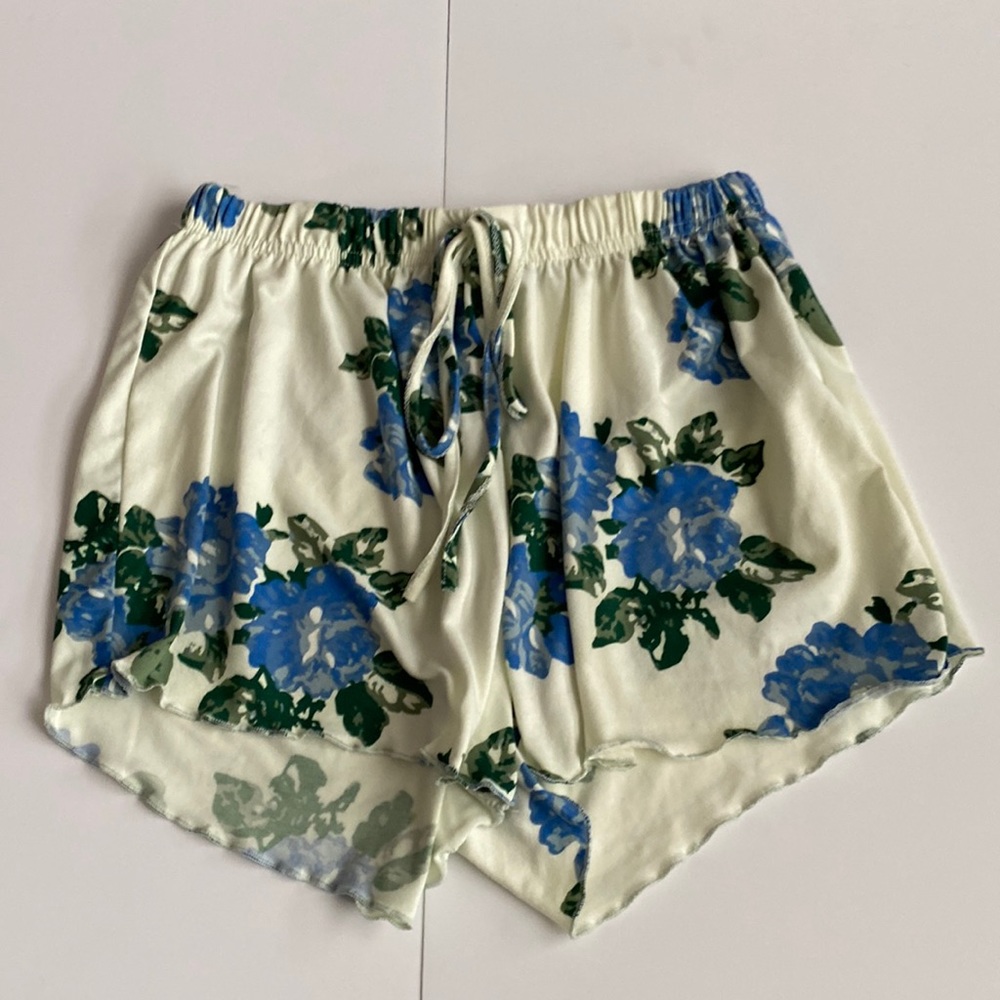 POOF New York S Blue Floral Soft Shorts